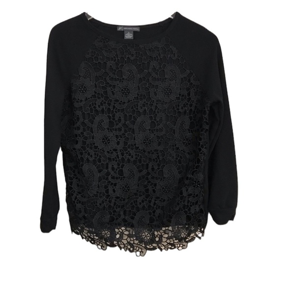 Adrianna Papell Black Lace Sweater #632